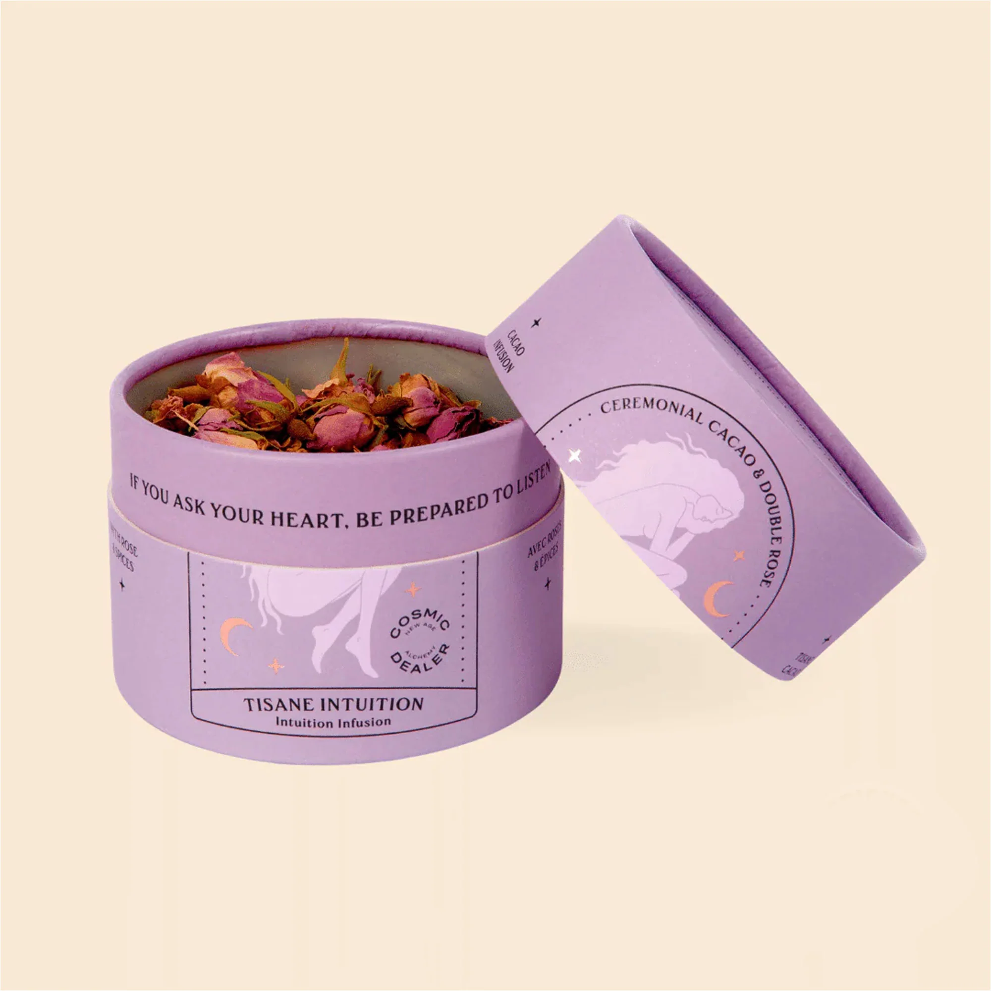 Cosmic Dealer Organic Tea - Ceremonial Cacao & Double Rose - Image 2