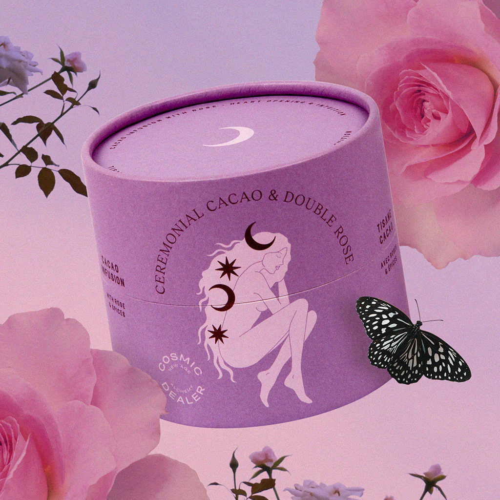 Cosmic Dealer Organic Tea - Ceremonial Cacao & Double Rose - Image 3