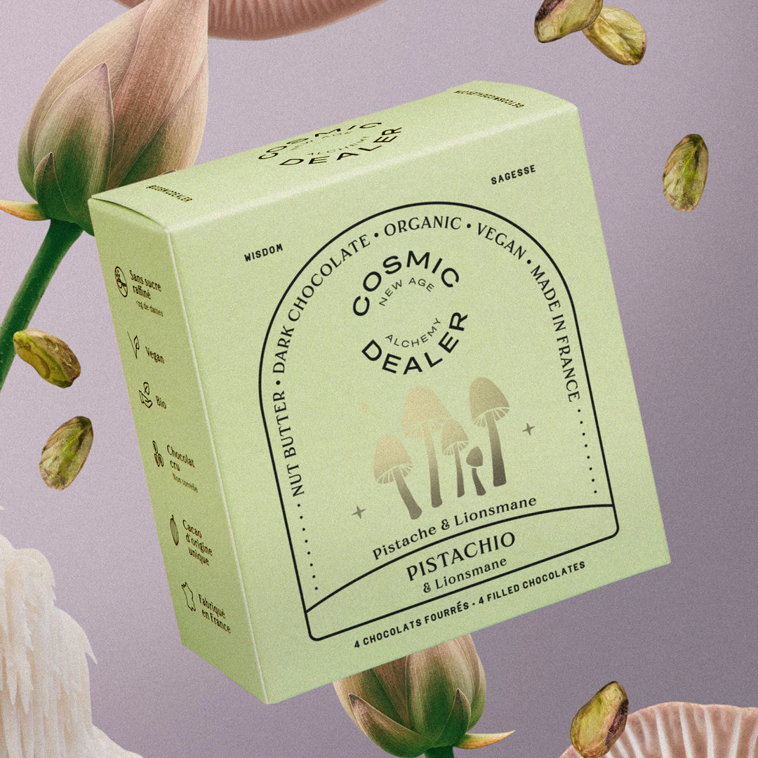 Cosmic Dealer Nut Butter Chocolate - Pistachio & Lion's Mane - Image 3