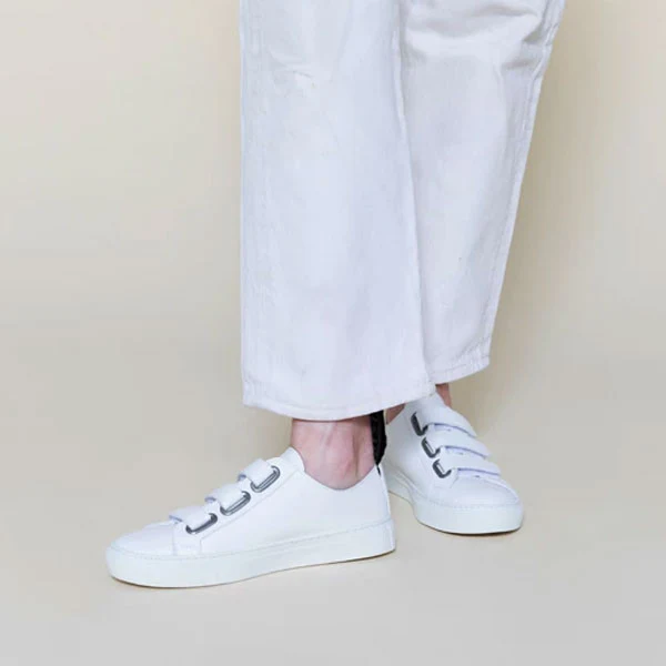 Good Guys Don't Wear Leather Keith White Vegan Sneakers - Image 3