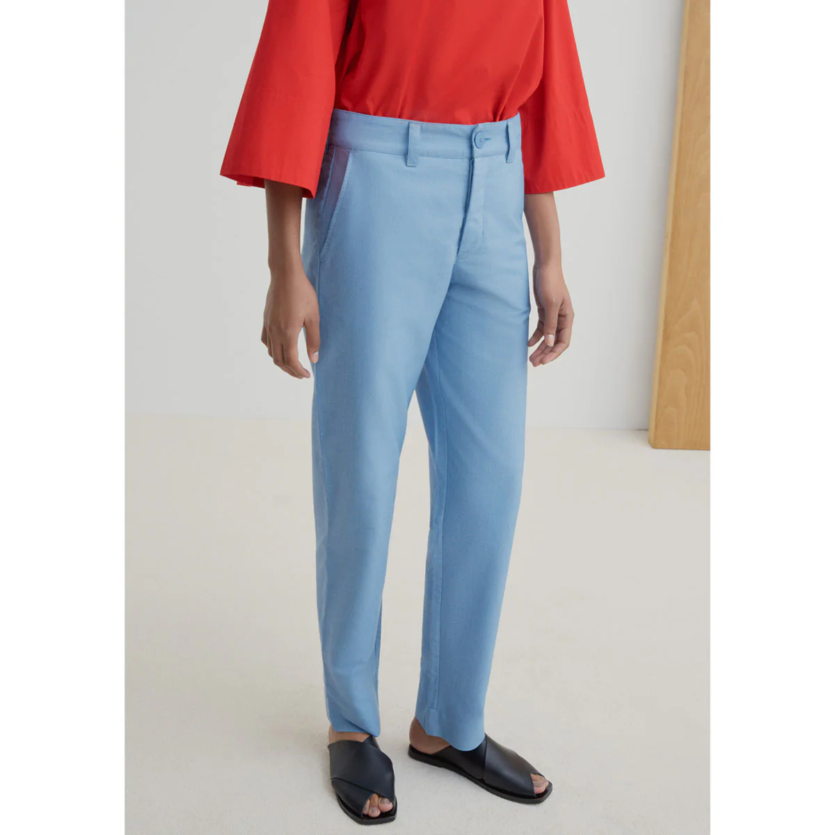 Kowtow Method Pants Sky Chambray - Image 3