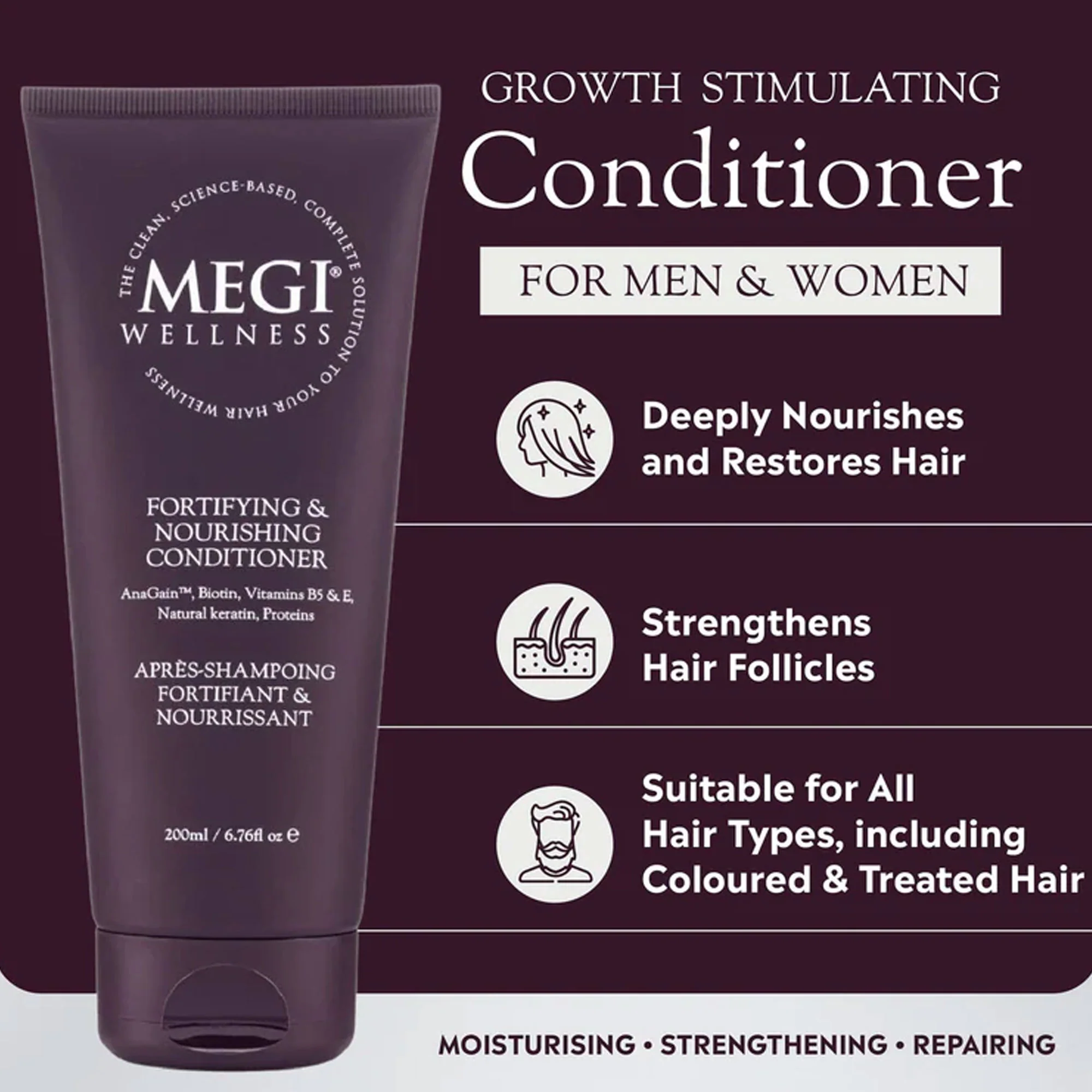 Megi Wellness Fortifying & Deep Nourishing Conditioner - Image 3