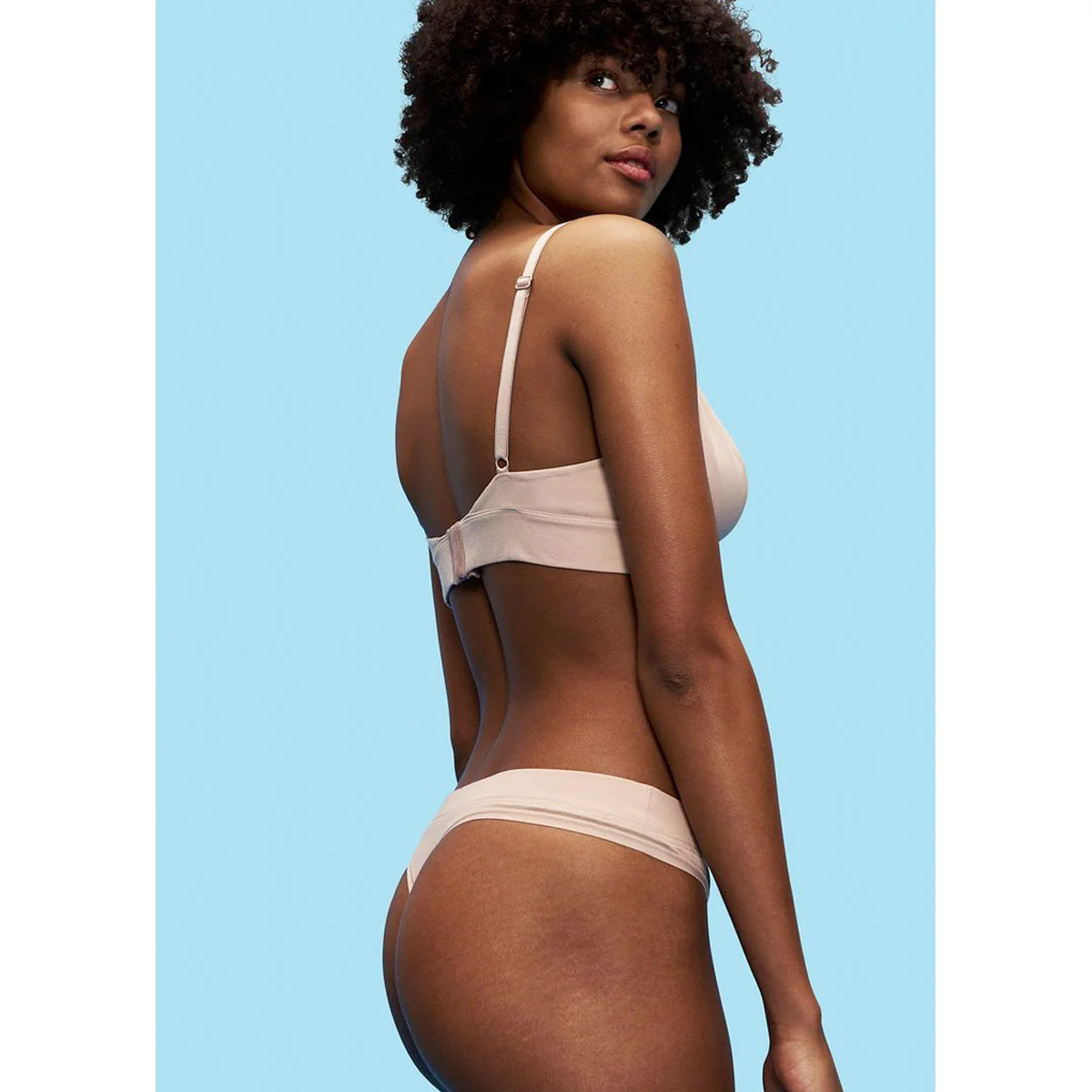Organic Basics Organic Cotton Thong 2-Pack Rose Nude - Image 3