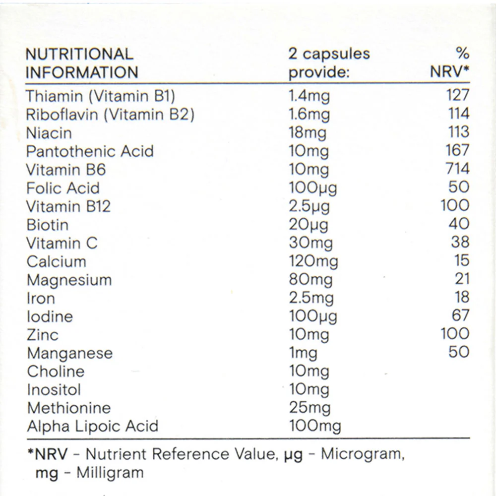 Wild Nutrition Energy Support - Vitamin B Complex - Image 5
